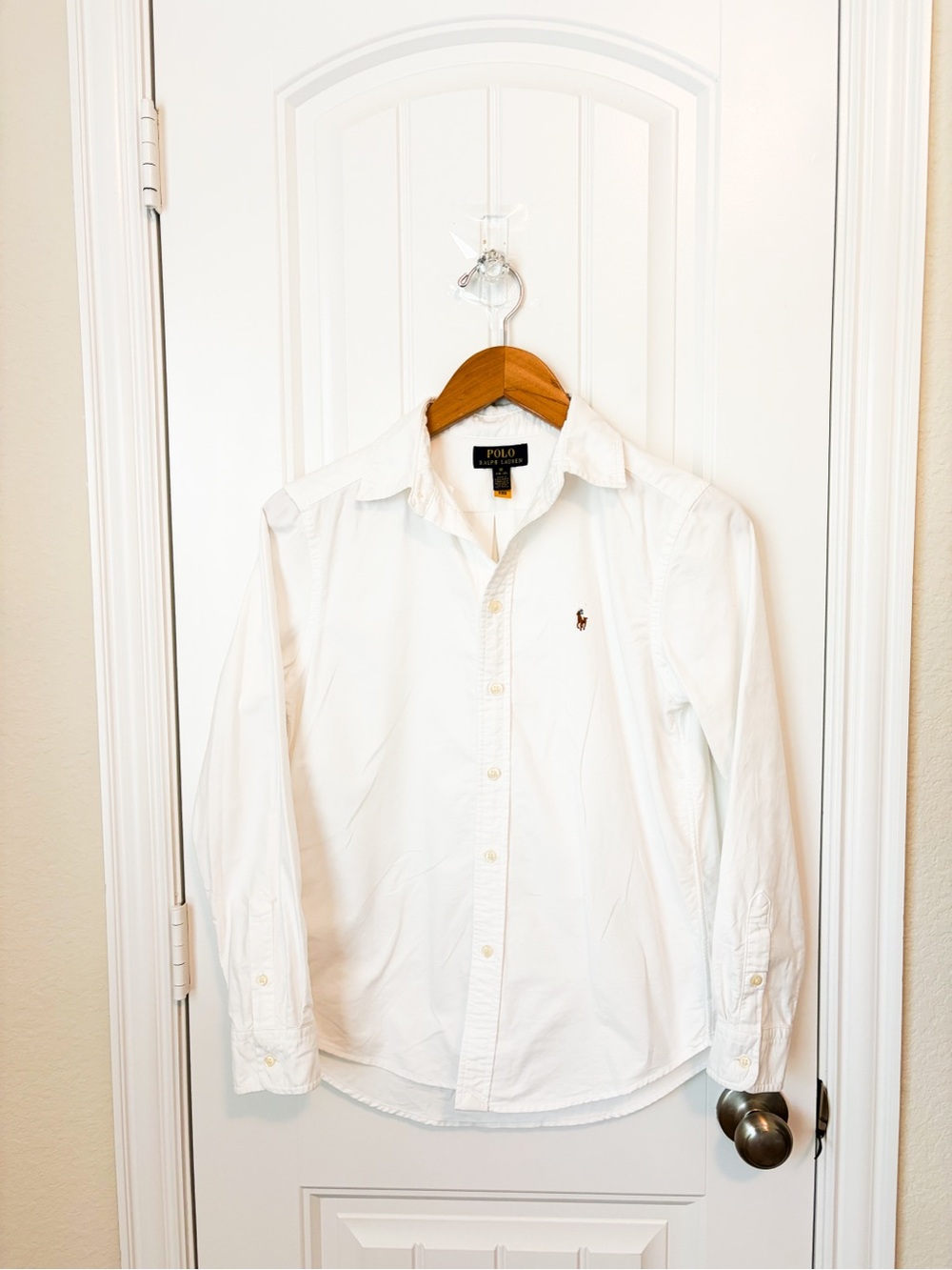 Polo by Ralph Lauren Boys Oxford Cotton Button Down White Size M 10-12